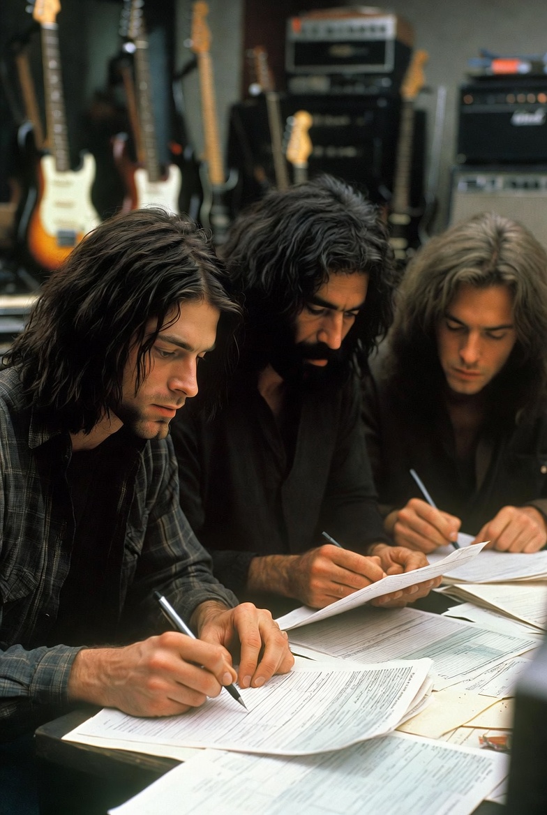 Rock legends Cobain, Garcia and Gilmour do their taxes